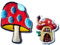 b2see Pilz Aufbügler Set Bügelbild Aufnäher Iron on Patches Applikation für Kinder Kleidung 2 STK