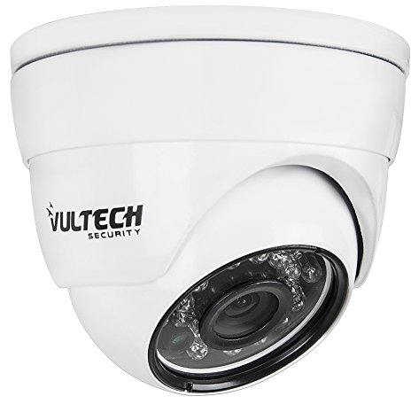 VulTech Security CM-DM1080AHD-B Telecamera, Dome, AHD, 1/3, 2 mpx, 1080 p, 3.6 mm, LED IR, 24 Pezzi, 25 m, Bianco