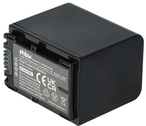 vhbw 1x batteria compatibile con Sony Handycam FDR-AX53, FDR-AX700, FDR-AX53E videocamera camcorder (1300mAh, 7,2V, Li-Ion) con infochip