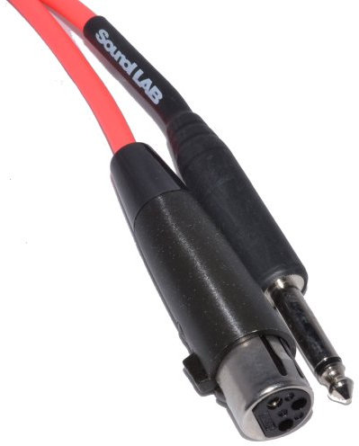 PRO Microphone Cable XLR Female to Mono Jack 6m Pink [6 metres]