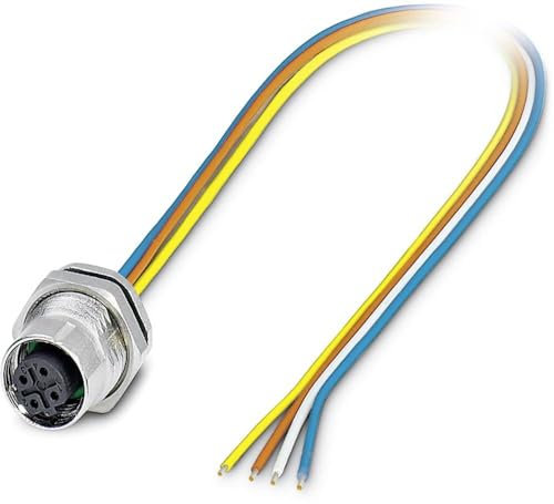 PHOENIX CONTACT SACC-DSI-FSD-4CON-PG9/0.5 SCO Bus-System-Einbaubuchse, 4 Polig, M12 Speedcon, D Kodiert, Hinterwund/Schraubmontage mit Pg9-Gewinde, mit 0.5m TPE-Litze, 4 x 0.34mm² Leiterquerschnitt