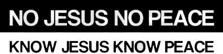 INDIGOS UG Aufkleber Autoaufkleber JDM Die Hart - No Jesus No Peace Know Jesus Know Peace Bumper Sticker 228mmx76mm 228mmx76mm