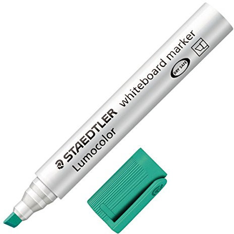 Staedtler 351 B Green Chisel Tip Marker Pens – Green Chisel Tip, Green, White, Polypropylene (PP), Round