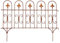 Beet Clôture Jardin Clôture Windsor Tuteur Métal Fer Rouille décoratif 58 cm de haut x 81 cm