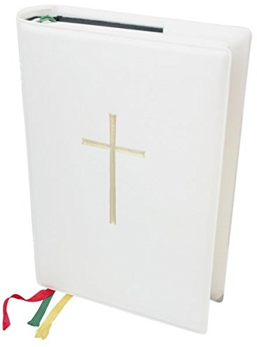 BIBELHÜLLE/GOTTESLOB STECKHÜLLE Weiß mit KREUZ – 19 x 13 cm – Schutzhülle für Gotteslob, Gebetbuch, Bibel – Ideal zur KOMMUNION, Firmung, Kirche – MaMeMi Qualität