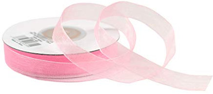 Organzaband 12mm x 25m Rosa