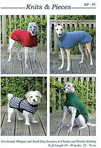 Knits & Pieces Kitting Pattern - Greyhound and Whippet coats - Sandra Polley