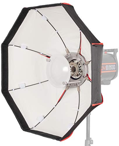 60cm Bowens S-Type 2-in-1 White Collapsible Beauty Dish & Softbox Portable Parabolic Reflector Soft Box With Grid & Diffusers Photography Studio Flash Light Modifier Beauty Headshot Photoshoot (White)