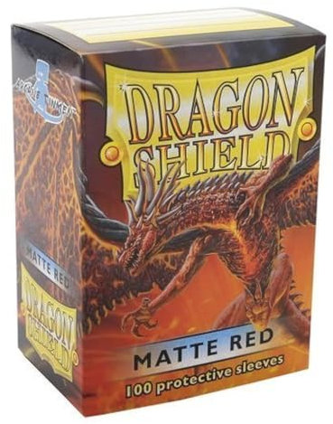 Dragon Shield Matte Red 100 Deck Protective Sleeves in Box, Standard Size for Magic he Gathering (66x91mm) by Dragon Shield