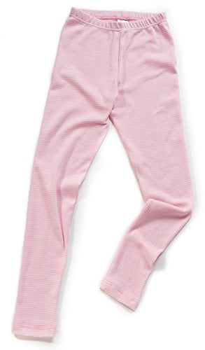 HERMKO 26720 Kinder Leggings in Ringeloptik made in EU, Größe:140, Farbe:Rosa Ringel