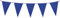 Boland 74755 - Riesen-Wimpelkette Blau, Länge 10 Meter, Fahnenkette, Foliengirlande, Hängedekoration, Karneval, Mottoparty, Geburtstag, Kindergeburtstag, Babyparty