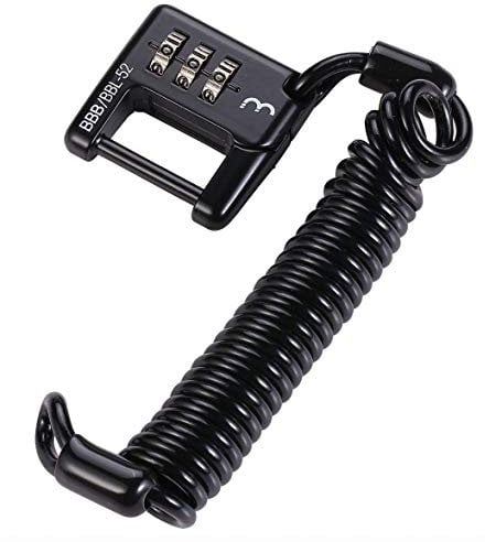 BBB Cycling Cavo di Sicurezza Lucchetto a cavo con codice per bici da strada, mountain bikes e bici urbane Cyclelock MiniSafe BBL-52 3mmx1200mm