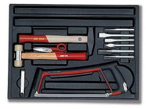 USAG 519/200I - Assortimento con martello, scalpelli, seghetto, spessimetro e forbice (11 pz) 05190715