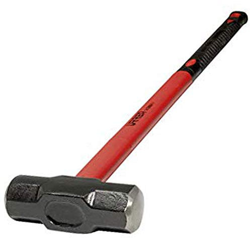 URREA Vorschlaghammer – 3,6 kg Stahlkopf Bohrhammer mit geschmiedetem Schlagkopf und gepolstertem Fiberglasgriff – 1437GFV