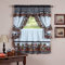 Achim Home Furnishings Naturally Home MJCS36ML12 Einmachgläser, Küchenvorhang, Hütten-Set, Etagen und gekräuselte Girlande, 91,4 cm lang, Mehrfarbig