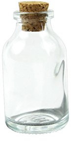 Touch of Nature Mini-Glasflasche mit Korken (10 Stück), 6,3 cm