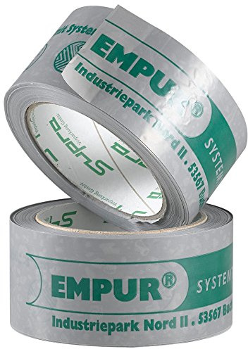 Kunststoff-Klebeband (extrem reißfest) stark klebend, zur Schnittstellenverklebung, 1 Rolle für ca. 50 m2, Rolle 66 m, Breite 50 mm, Kerndurchmesser 75 mm, grau/silber Verpackungseinheit (VPE) 1 Rolle