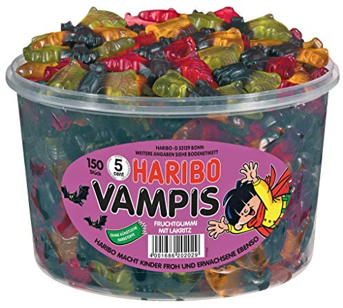 Haribo Vampis, 150 Stück in Runddose (1 x 1,35kg Dose)
