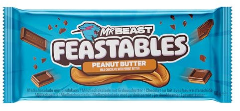 Feastables MrBeast Bar 1 piece - Peanut Butter - Soyez le premier à essayer le dernier MrBeast Bar.
