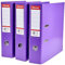 Esselte Clasificador - Archivador de anillas con palanca (75 mm, paquete de 3), color morado