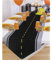 CraftyCrocodile Tischläufer, Baustellenpartys, 88 x 18 inches, Schwarz, Gestreift, Wasserabweisend, 8-10 Personen