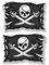 Vinyl-Aufkleber, Motiv: Jolly Roger, Totenkopf, 15 cm breit x 10,5 cm hoch, 2 Stück