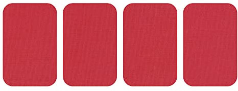 dalipo 05009 - Bügelflicken 4er-Pack, ca. 7,6x4,9cm, rot