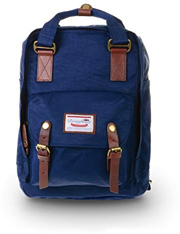 Doughnut Macaroon Rucksack Unisex 16L mit Laptopfach I Studenten-Rucksack funktionell & handgefertigt I ideal als Reise-Rucksack oder Leichter City-Rucksack (M, Blueberry)