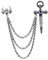 Kreuz Brosche Anstecknadel Kragen Broschen mit Kette Schmuck Geschenk Silber