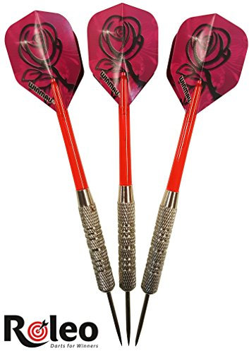 Roleo Steeldart Dart Pfeile R-4 Darts - 17g inkl. Dartbox - Ideal für Frauen