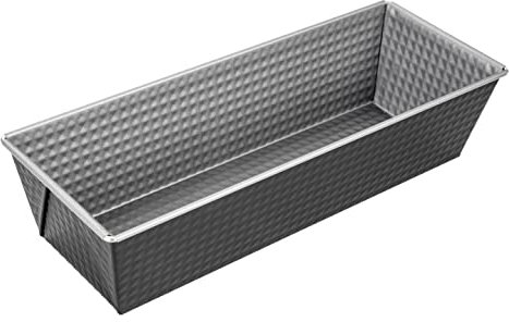 Zenker Molde bizcocho rectangular de gran tamaño 30cm con revestimiento antiadherente Teflón, libre de PFOA, reducción del 30% de energía, bicolor, ZENKER