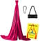 Diabolo Freizeitsport Vertikaltuch Set (8m, pink) mit Vertikaltuchaufhängung (Made in Germany) - geprüft & zertifiziert - Aufhängung für Yogatuch