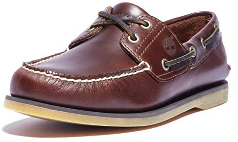 Timberland Classic 2 Eye, Scarpe da Barca Uomo, Marrone Rootbeer Smooth, 40 EU