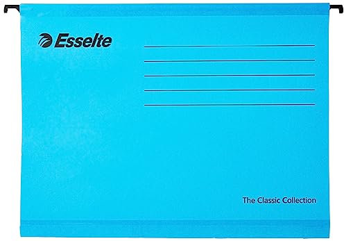 Esselte Pendaflex Hängemappen A4 V-förmig 4-fach-Registertrennbuch mit Reitern 10 Stück blau A4 with Flat Bar blau