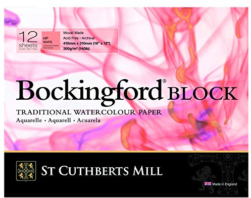 Bockingford 300gsm Block 16 x 12 (31 x 41cm) Hot Pressed