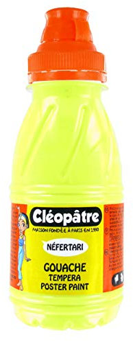 CLEOPATRE - Peinture Gouache Néfertari Fluo Jaune en 250 ml