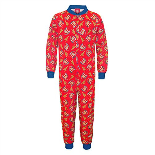 Arsenal FC Official Football Gift Boys Kids Pyjama All-In-One Red 9-10 Years