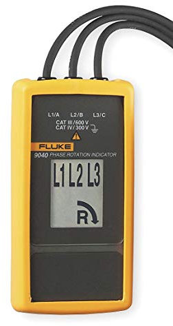 Fluke 9040, LCD Drehfeldrichtungsanzeiger mit Prüfspitze, 300 V, 600 V CAT III, CAT IV