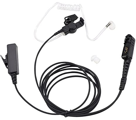 SUNDELY® Auricolare auricolare auricolare per Motorola Radio DP2000 DP2400 DP3000e DP3441e DEP550 XiR P6600 XPR3000 MTP3250 MotoTRBO Walkie Talkie Multi-pin FBI Style Covert Acoustic Air Tube