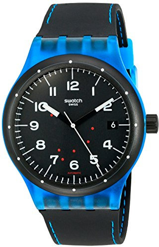 Swatch Unisex Analog Automatik Uhr mit Silikon Armband SUTS402