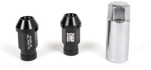 Omp SpeedSET 20 TUERCAS DE RUEDA M12X1.5 LLAVE 19 L: 40MM COLOR NEGRO ALUMINIO 7075
