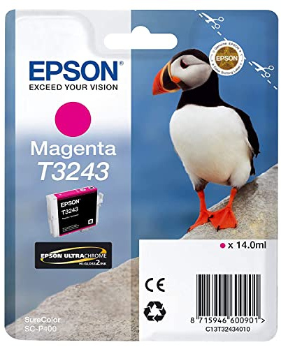 Epson C13T32434010 Ink Cartridge for Printer, Magenta, Genuine