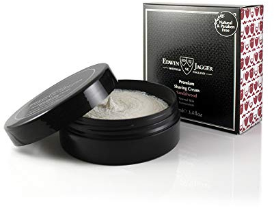 Edwin Jagger SCSW Sandelholz 99,9% Natürlich Premium Rasiercreme 100ml Wanne
