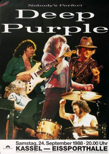 Deep Purple - Nobody is Perfect, Kassel 1988 » Konzertplakat/Premium Poster | Live Konzert Veranstaltung | DIN A1 «