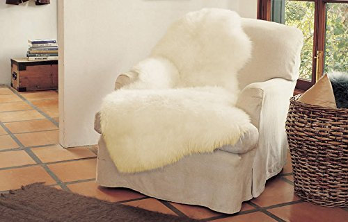 Schaffell Lammfell Teppich Kaminvorleger Bettvorleger Läufer 1,5-Fach 135x60cm beige