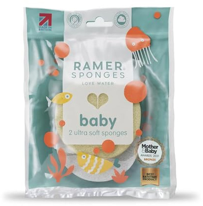 Ramer Ultra Soft Baby Twin Pack Sponges (Yellow & White)