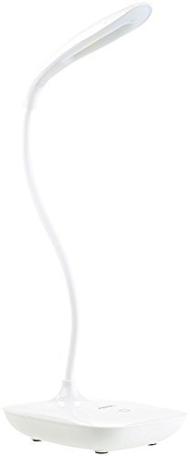 PEARL Schreibtischlampe: Schwanenhals-Schreibtischleuchte mit 3-Watt-COB-LED & Akku, USB-Ladung (LED Tischlampe Akku USB, Schreibtischlampe akkubetrieben, Tischleuchte Batterie)