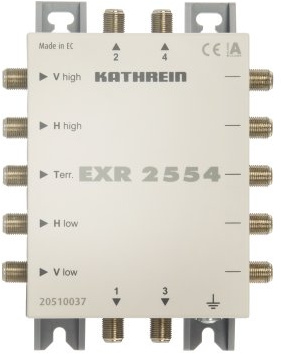Kathrein EXR 2554 Satelliten-ZF-Verteilsystem Multischalter (1 Satellit, 4 Teilnehmeranschlüsse, Kaskade, Klaase A)
