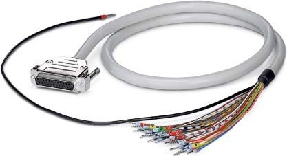 PHOENIX CONTACT CABLE-D-50SUB/F/OE/0.25/S/1.0M Konfektioniertes Geschirmtes Rundkabel, Einzeladern (50-Polig) (Die Adern Sind Beschriftet & mit Aderendhülsen Versehen