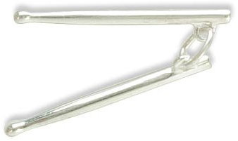 Schlagzeug Sticks Anhänger 3D echt Sterling Silber 925 (Art.205028)